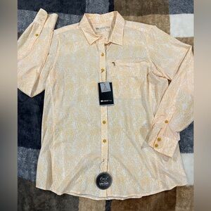 Ariat Tek Yellow and Cream Paisley Button-Up
